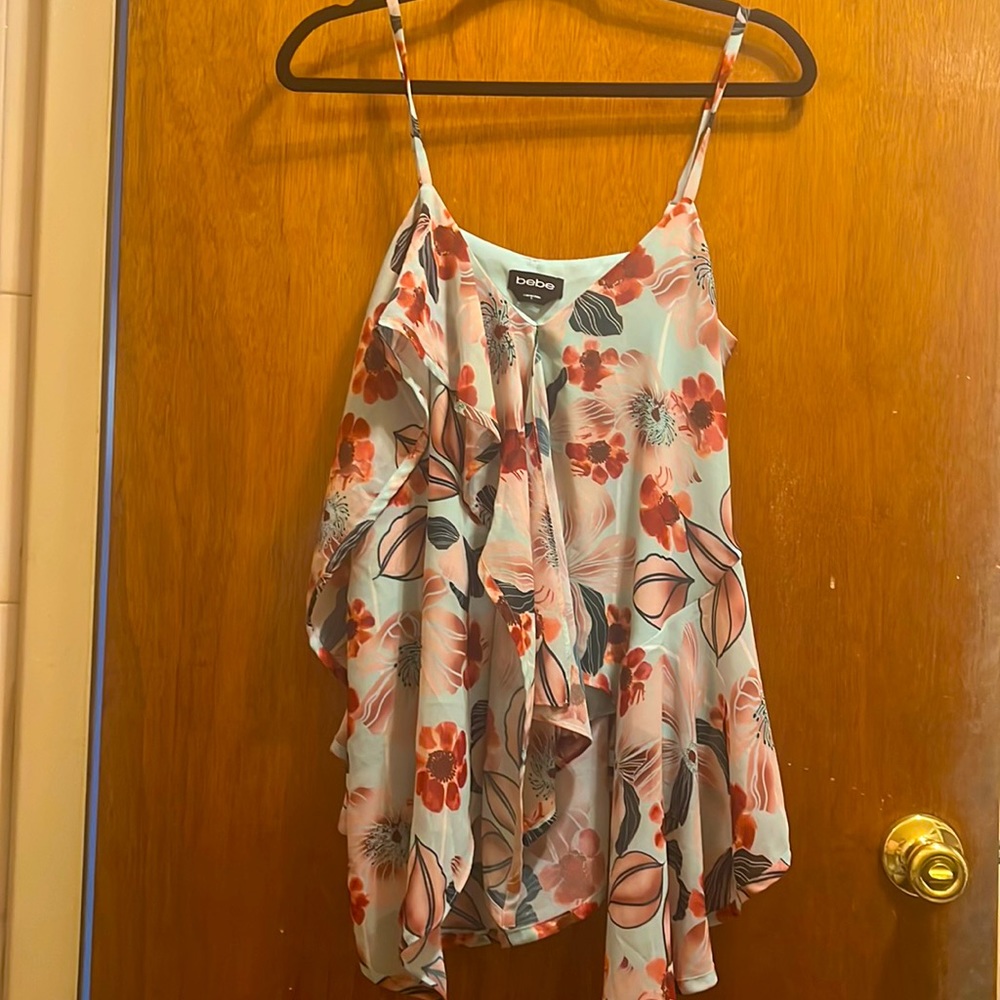Flowery Bebe tank top, size small